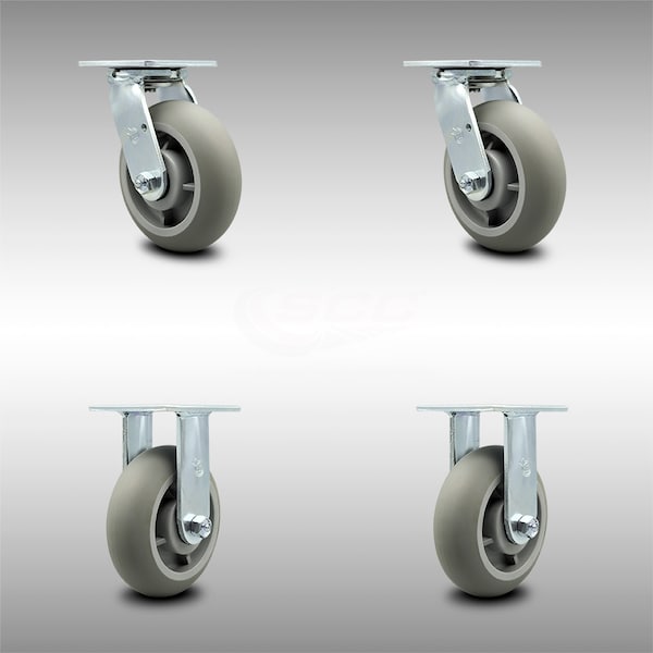 Cambro Meal Delivery Cart Caster Replacement Set with 2 Swivel and 2 Rigid - SCC